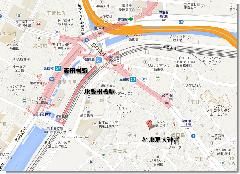 東京大神宮の地図
